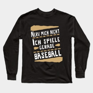 Baseball Basemann Baseballschläger Pitcher Long Sleeve T-Shirt